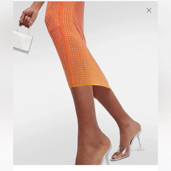 Self-portrait rhinestones off the shoulder dress - Picture 5 of 12